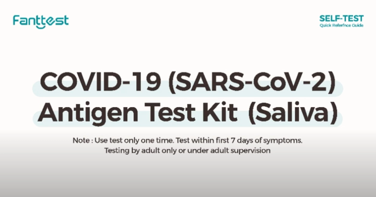 Fanttest Covid-19 (Sars-Cov-2) Antigen Test Kit (Saliva) Instruction Video – Saliva Sample